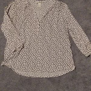H&M 3 quarter sleeve top sz M